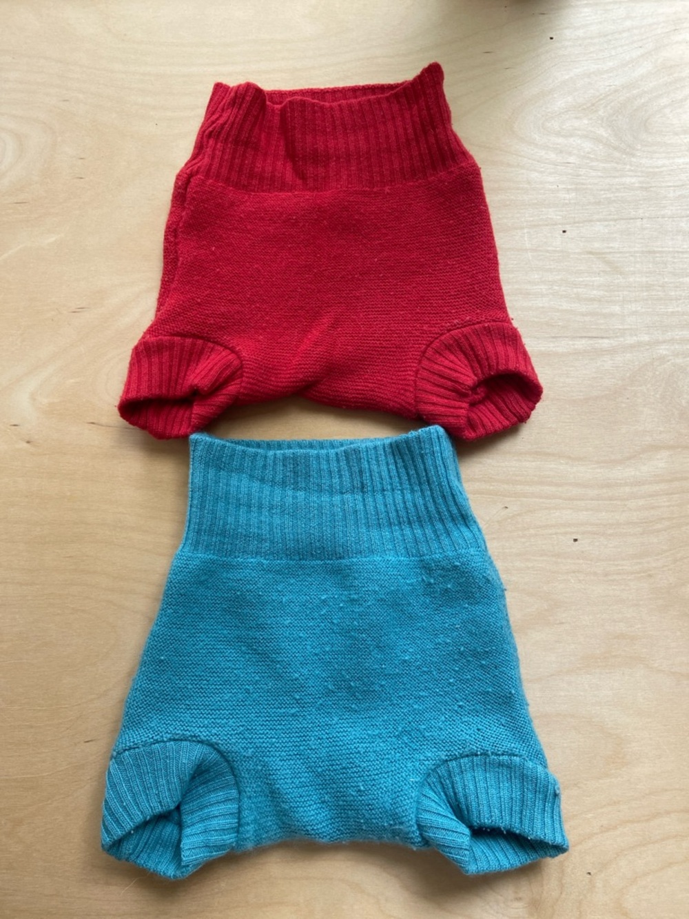 Disana Wool Diaper Covers 12-24 Months - Red and Teal